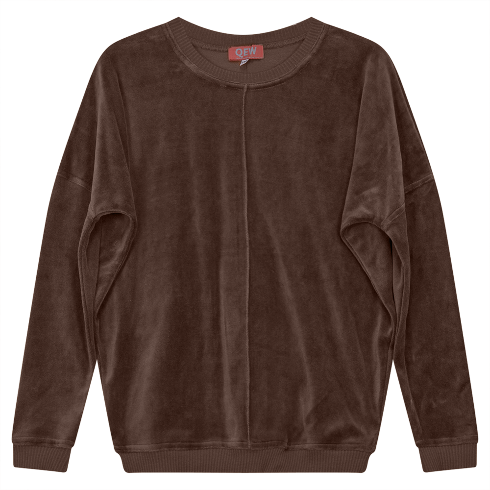Velour Balloon Sweatshirt Coffee