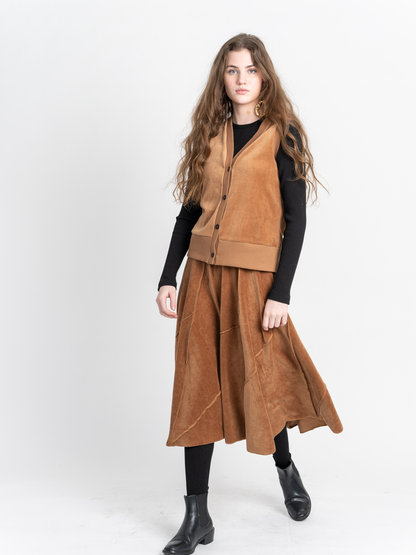 Velour Vest Cardigan