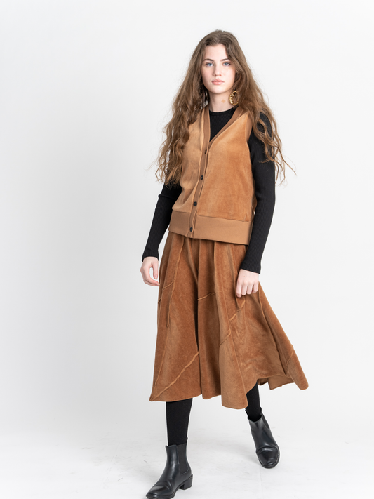 Velour Vest Cardigan