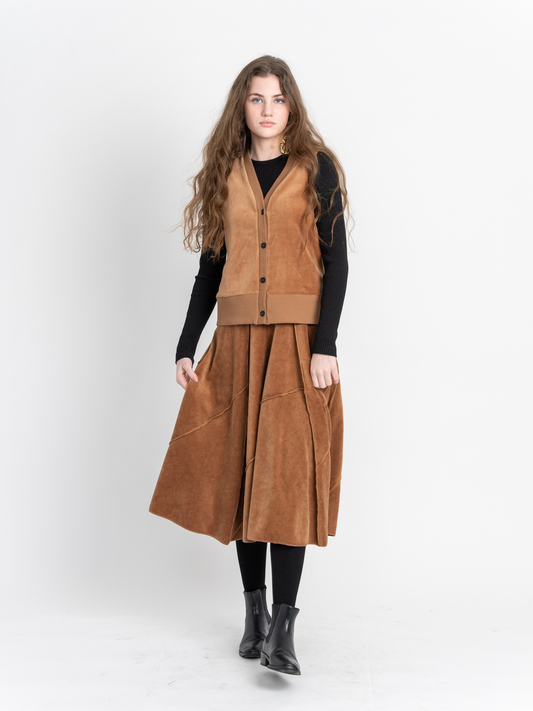 Velour Vest Cardigan