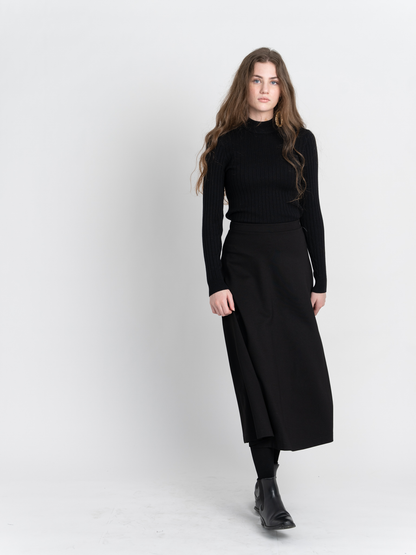 Pull On A-Line Midi Skirt