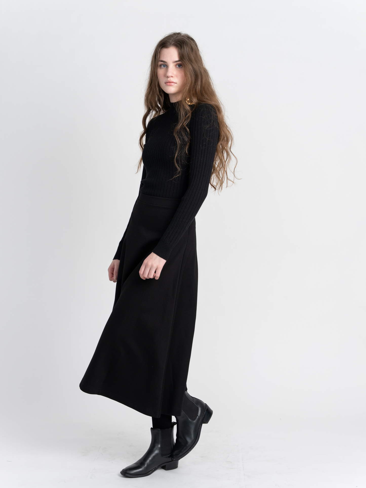 Pull On A-Line Midi Skirt