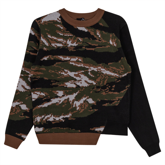 Camo Asymmetrical Sweater