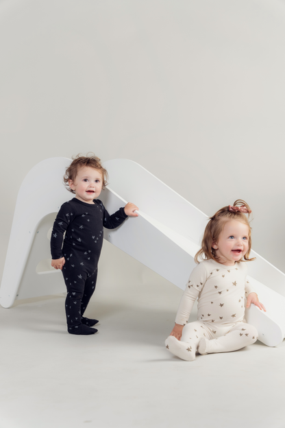 Star Print Onesie With Hat