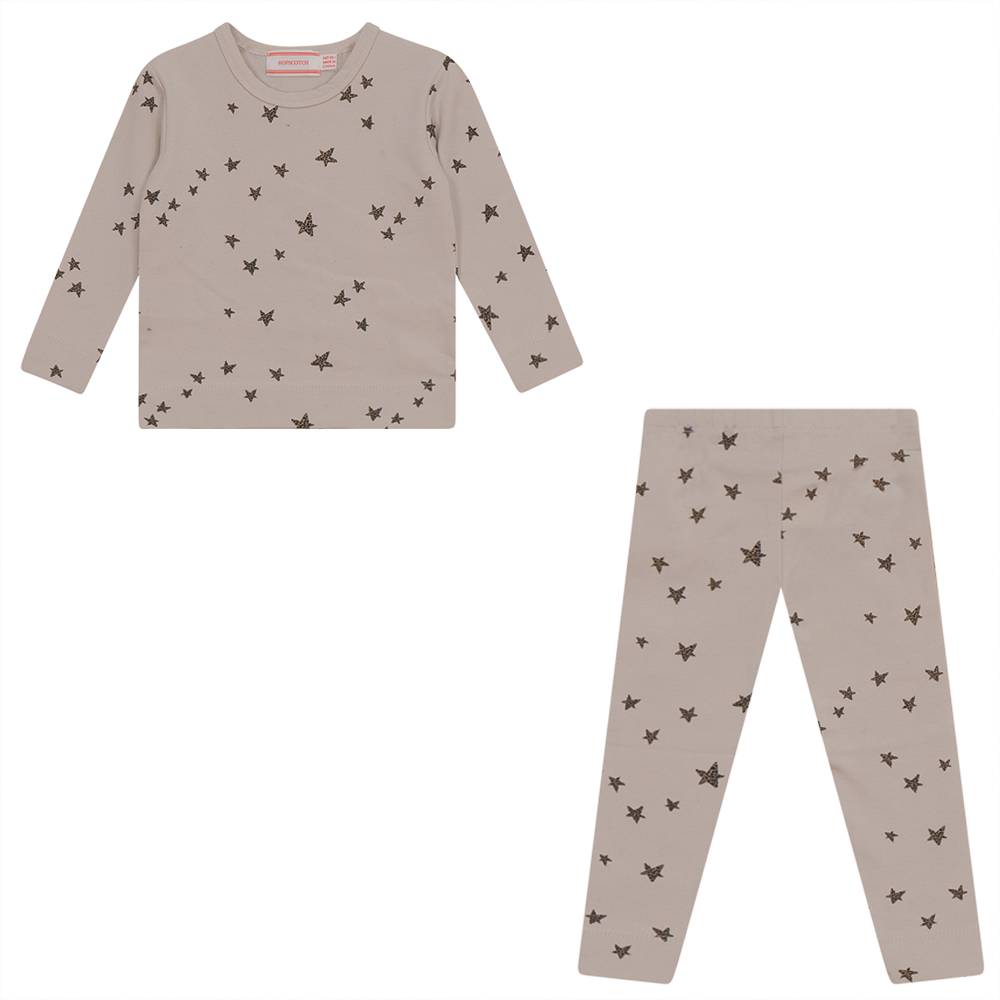 Star Print 2PC Set Dark Almond