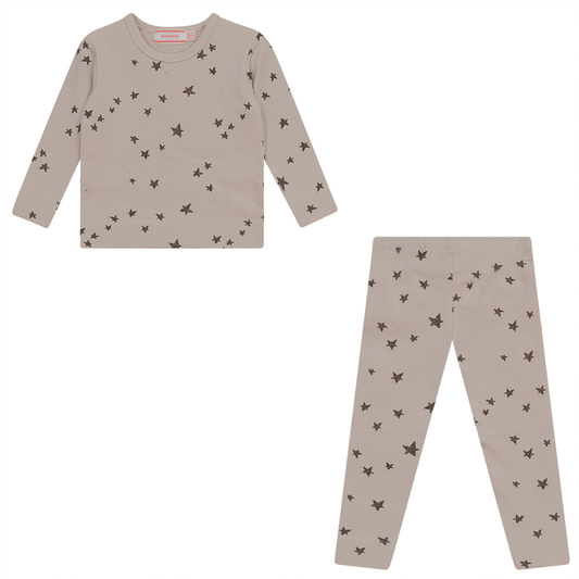 Star Print 2PC Set Dark Almond