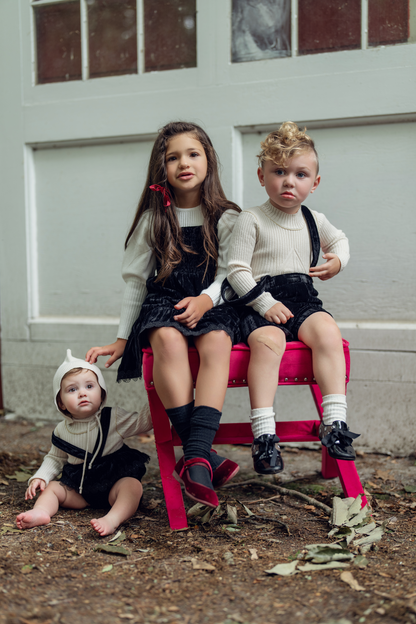 Rib Knit Top With Mock Neck