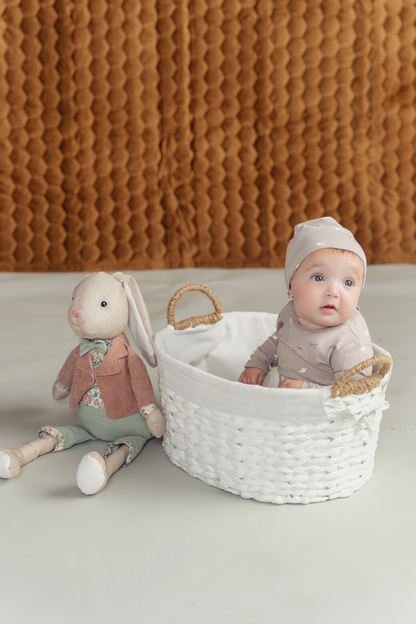 Bird Print Onesie With Hat