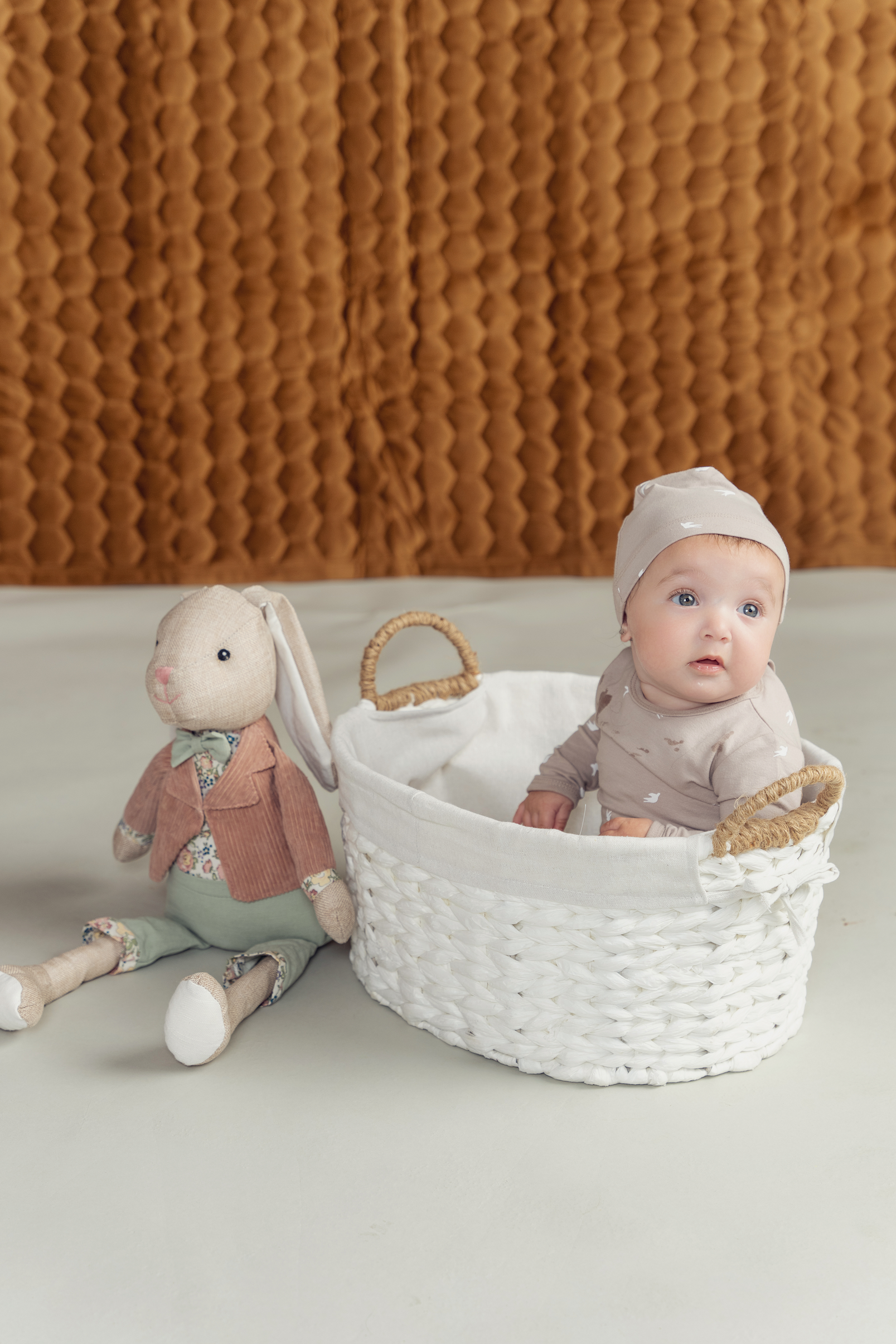 Bird Print Onesie With Hat