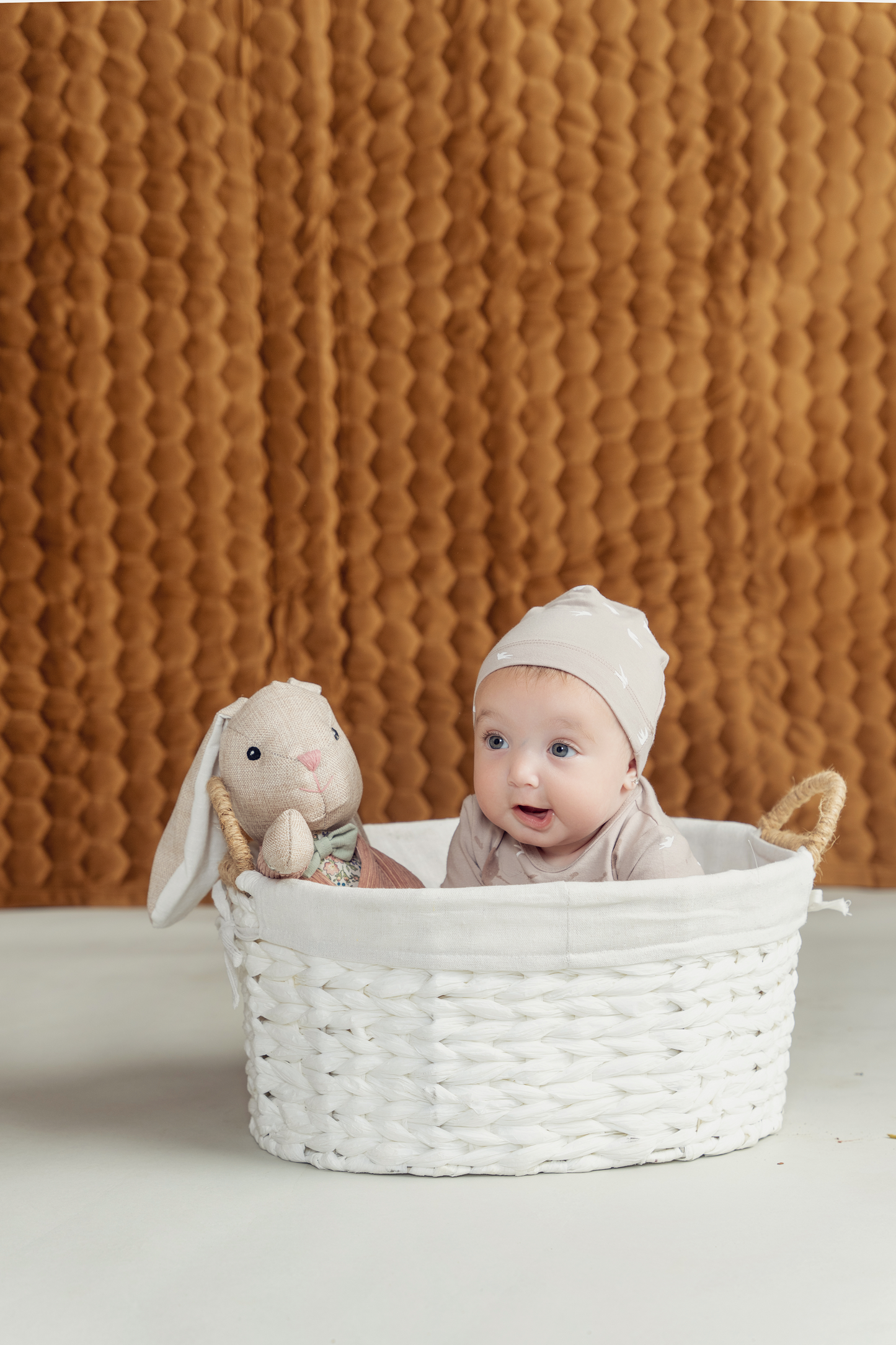 Bird Print Onesie With Hat
