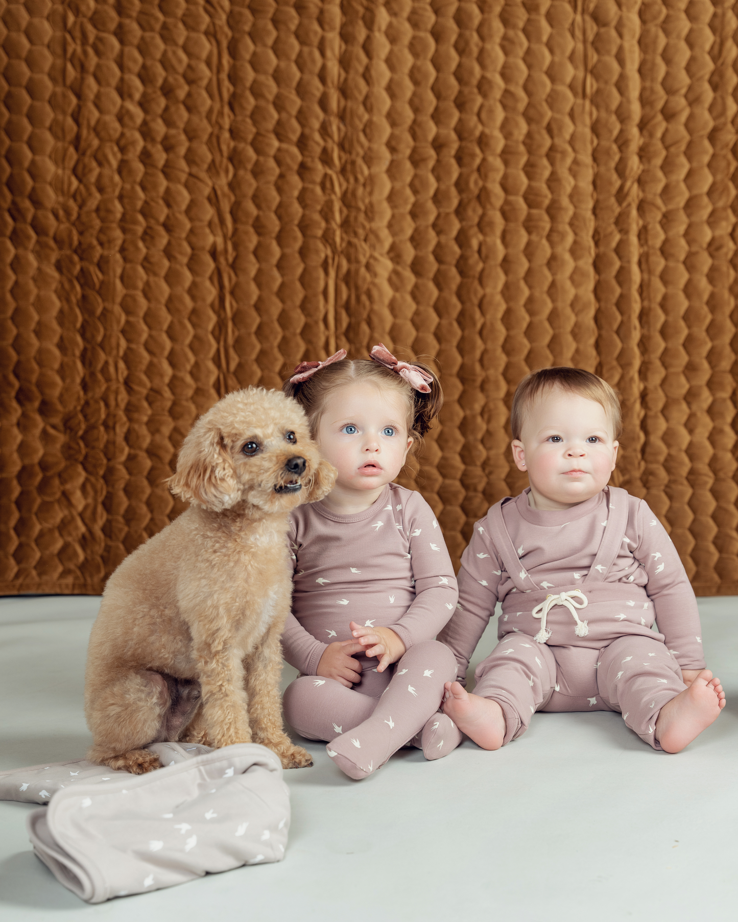 Bird Print Onesie With Hat
