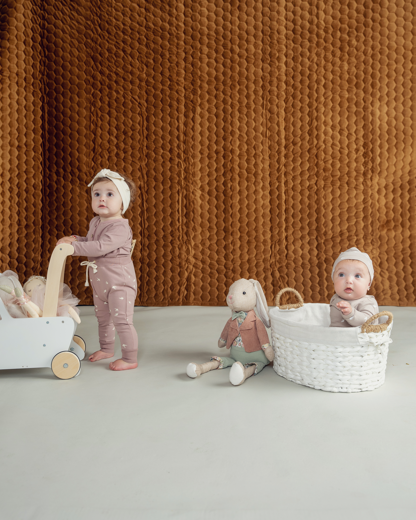 Bird Print Onesie With Hat