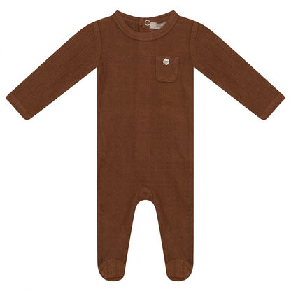 Onesie With Chest Pocket Coffee