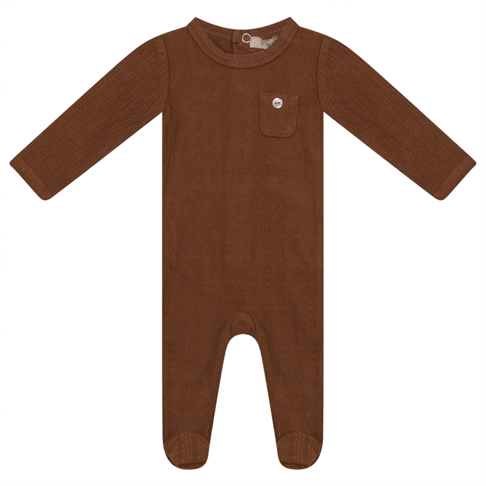 Onesie With Chest Pocket Coffee