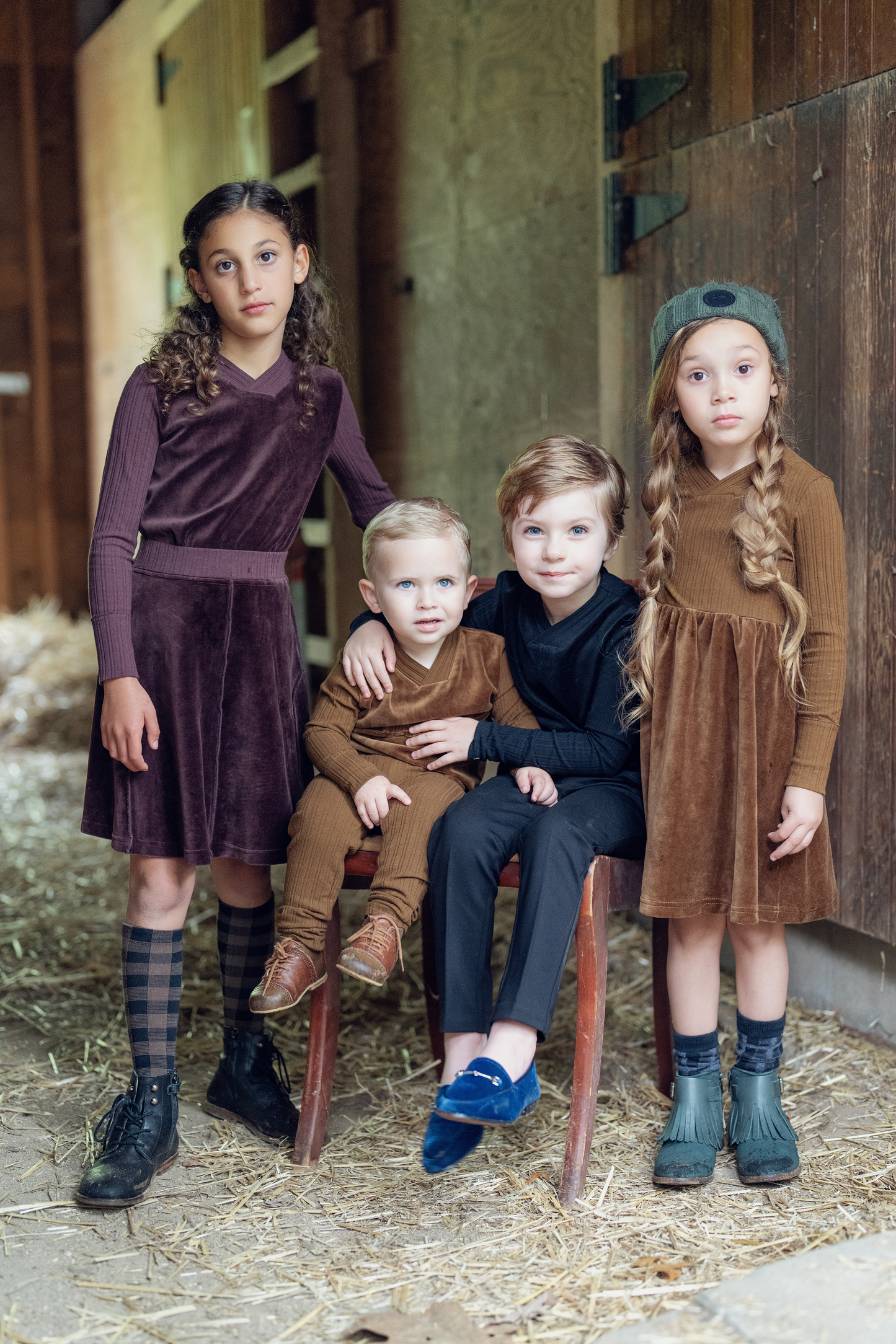 Combo Rib And Cotton Velour Top