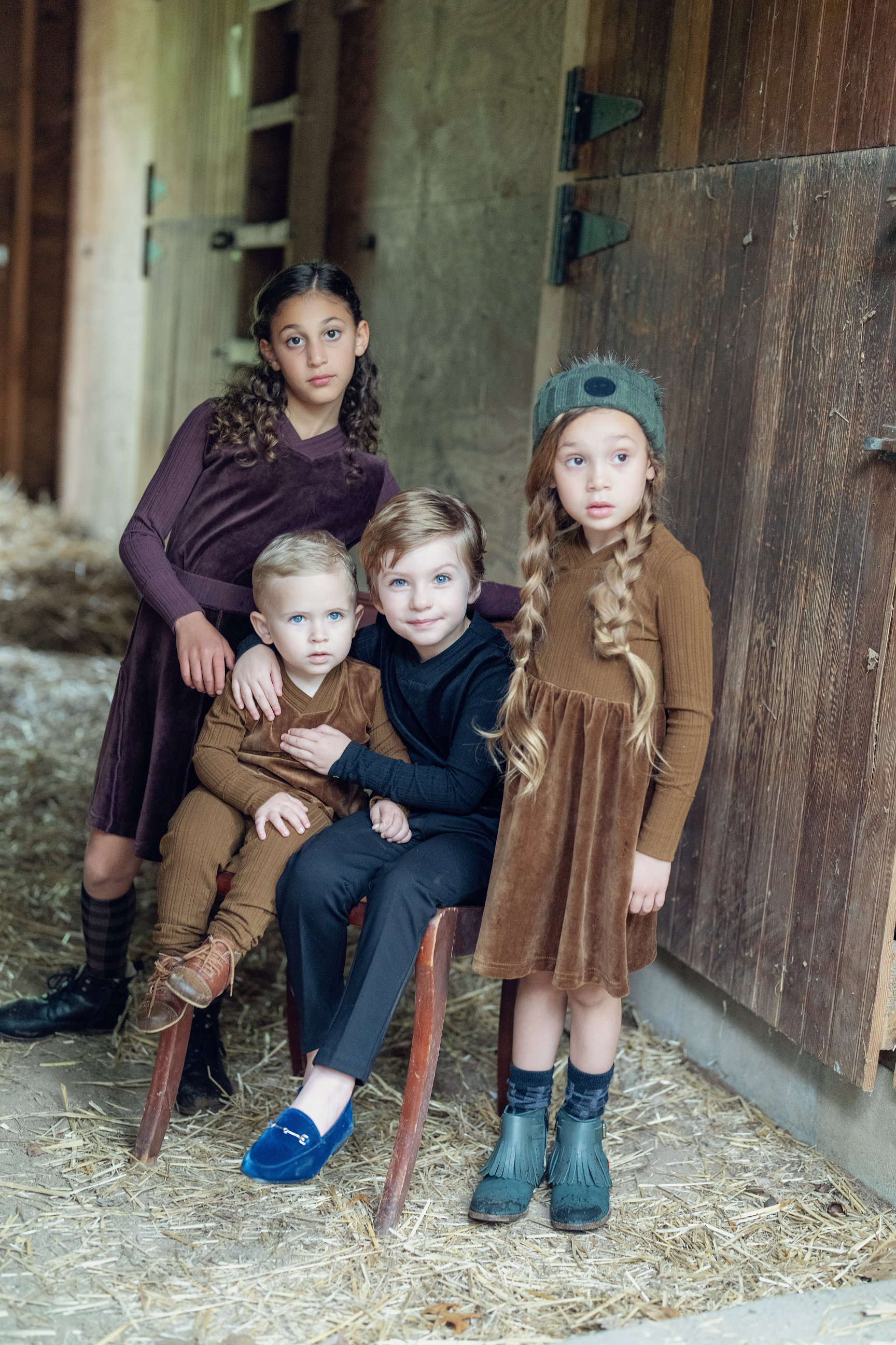 Combo Rib And Cotton Velour Top