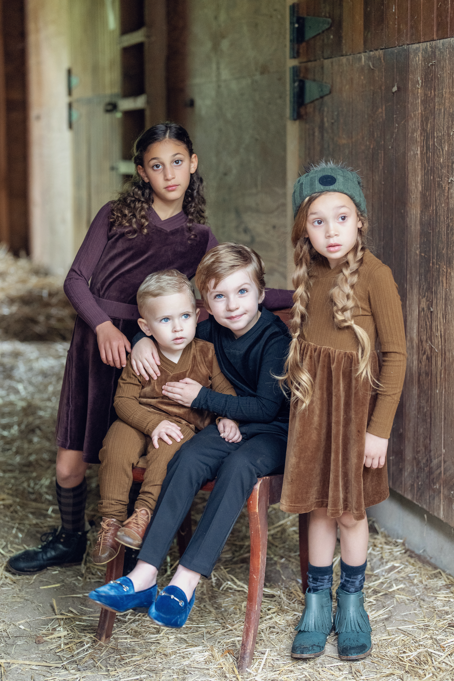 Combo Rib And Cotton Velour Top