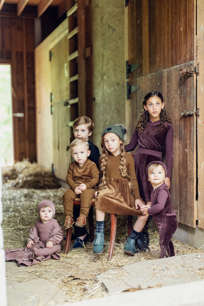 Combo Rib And Cotton Velour Top