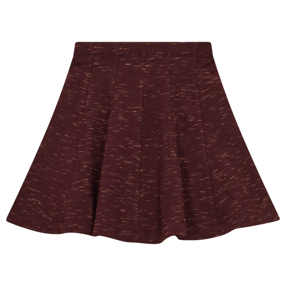 Paneled Stretch Mix Skirt Burgundy