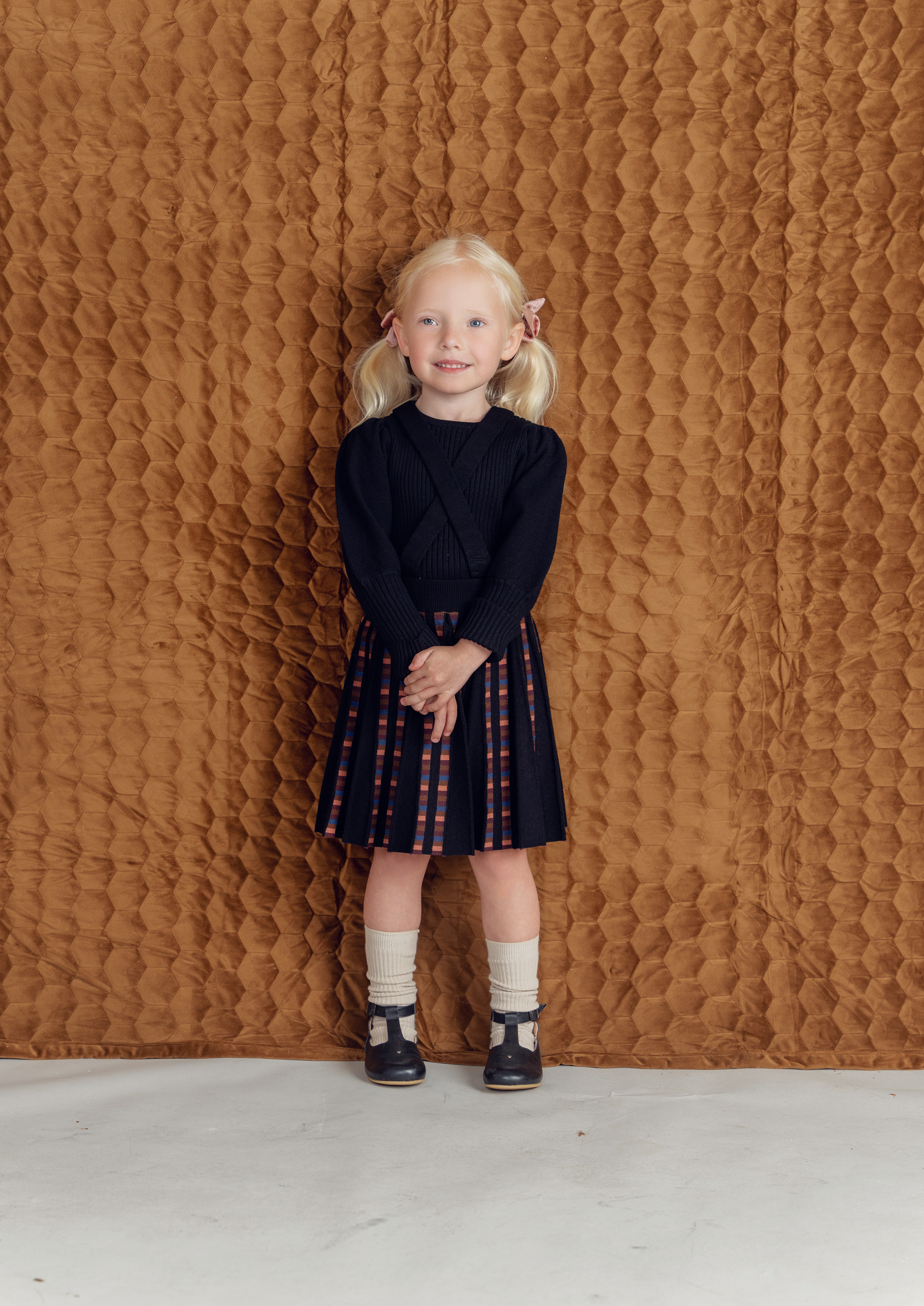 Rib Knit Top With Puff Sleeves