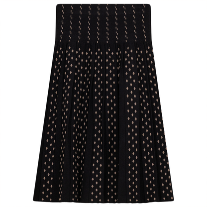 Pleated Gold Lurex Knit Skirt