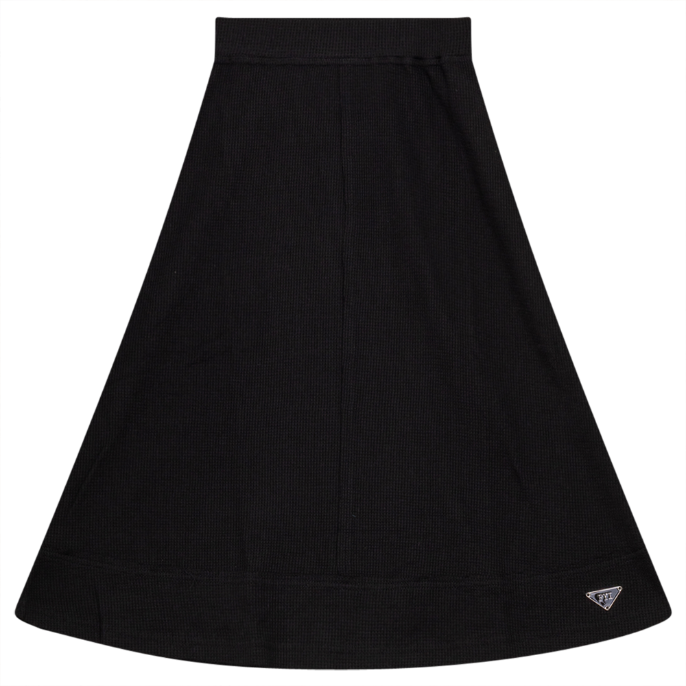 Small Waffle Short Skirt Black