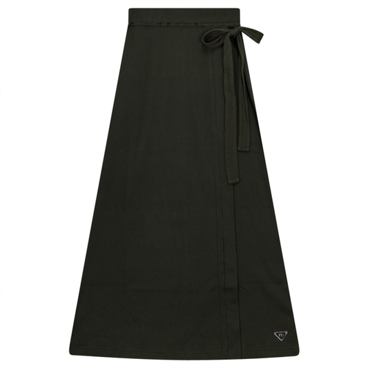 Small Waffle Long Skirt Olive
