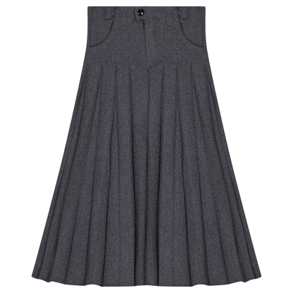 Pleated Knit Skirt