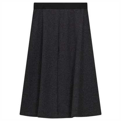 Fine Rib Flare Skirt Black Mix