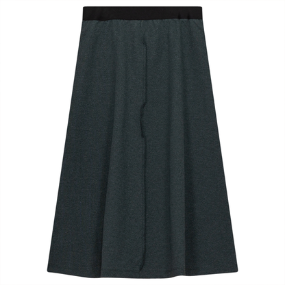 Fine Rib Flare Skirt Forest Mix