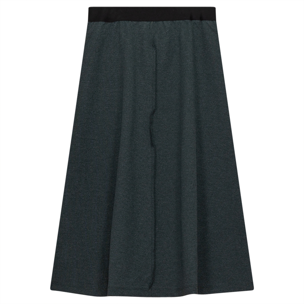 Fine Rib Flare Skirt Forest Mix