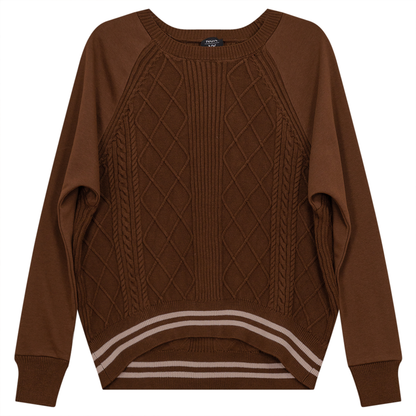 Crew Neck Raglan Sleeve Top Pinecone