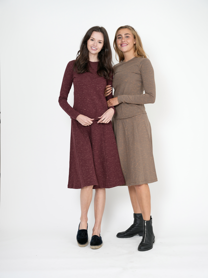 Stretch Mix Panel Skirt