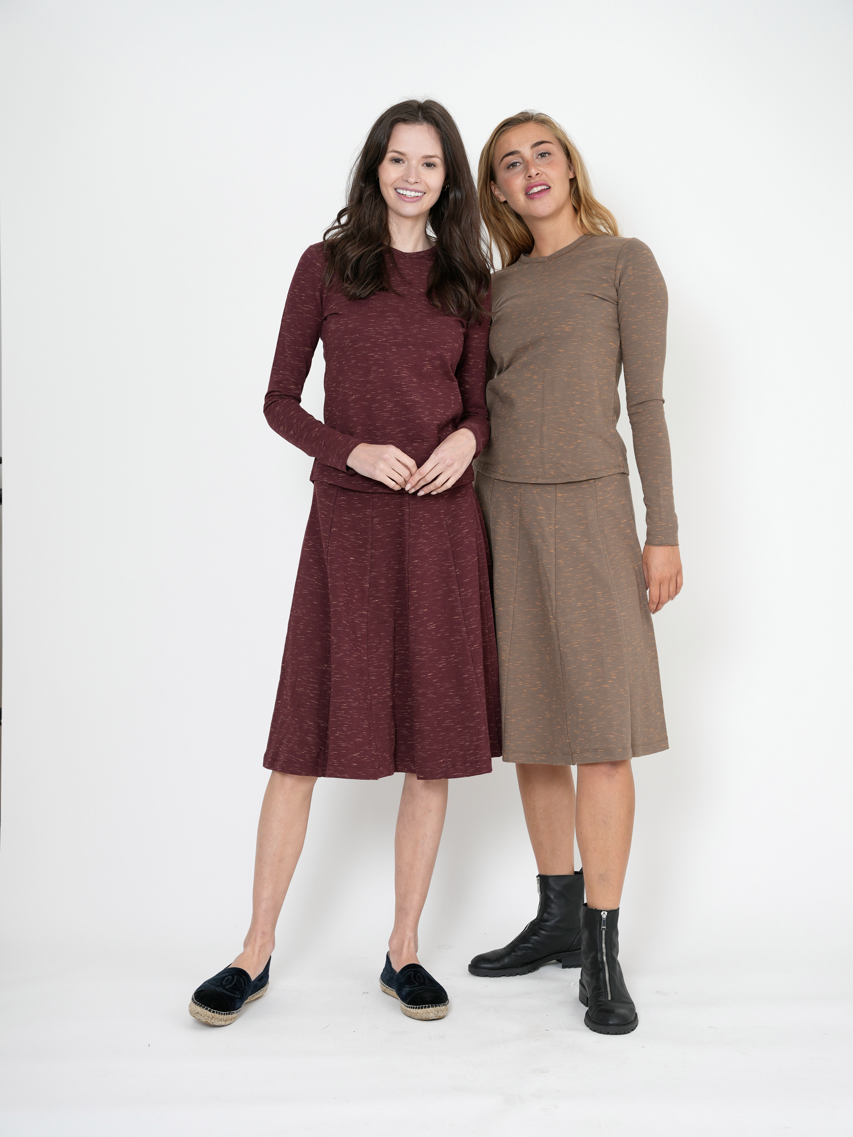 Stretch Mix Panel Skirt