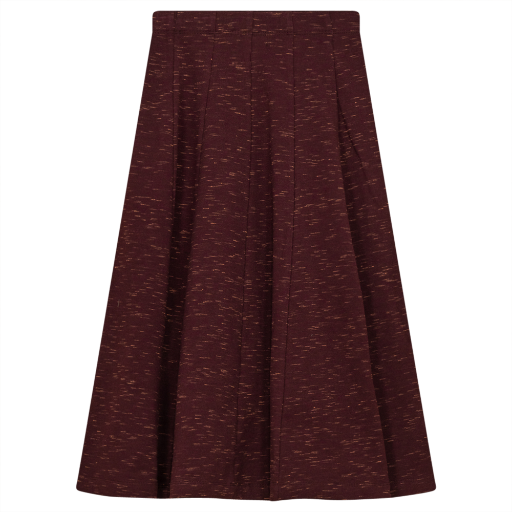 Stretch Mix Panel Skirt Burgundy