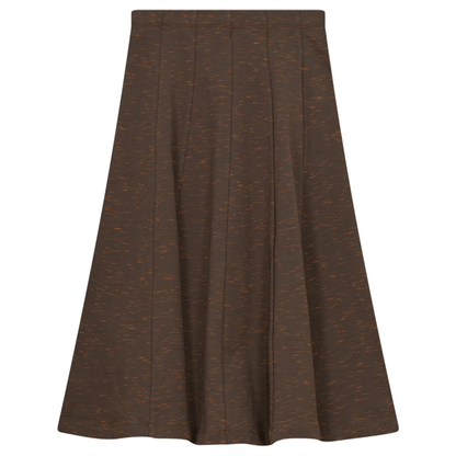 Stretch Mix Panel Skirt Cocoa