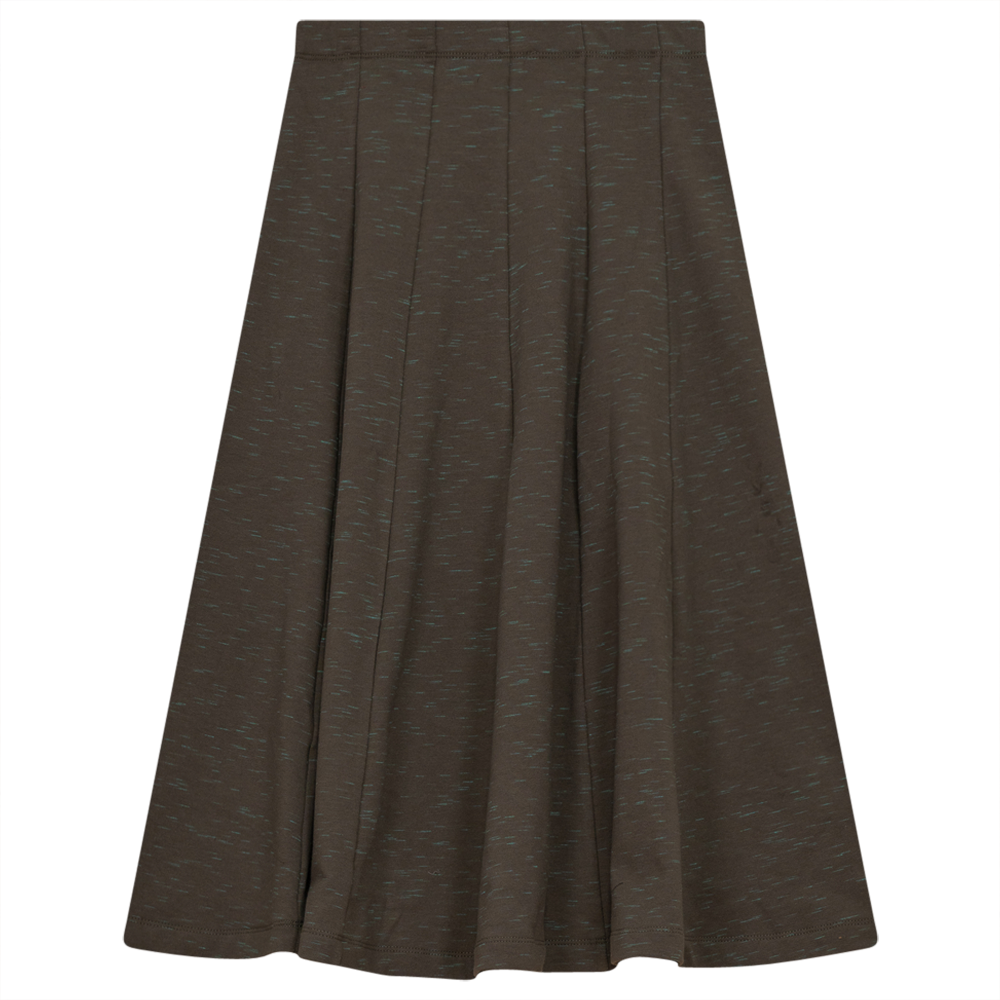 Stretch Mix Panel Skirt Olive