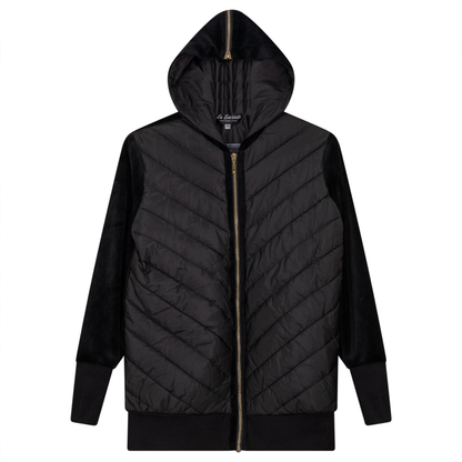 Maternity Quilt Bomber Jacket Black
