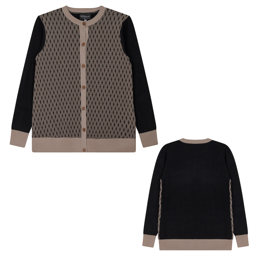 Materniity Diamond Shapped Knit Cardigan