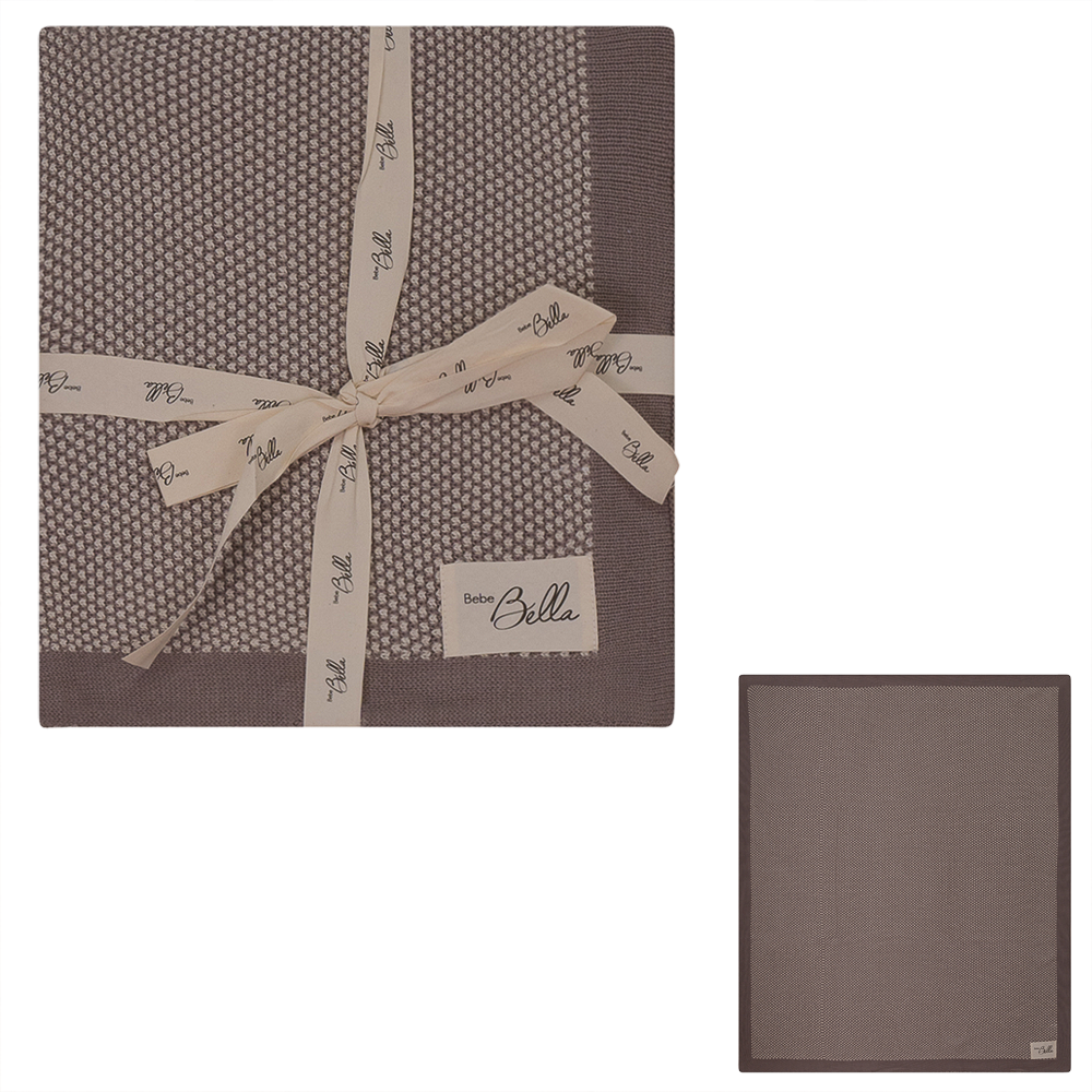 Bella Popcorn Knit Blanket Mink One Size