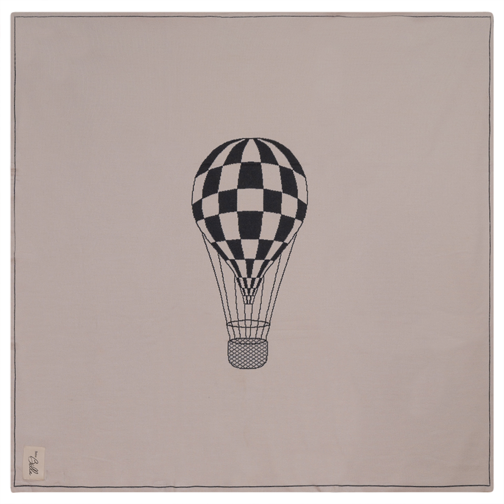 Knit Checkered Hot Air Balloon Blanket