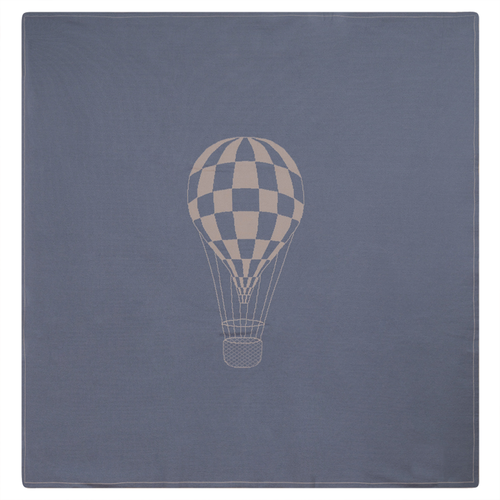 Knit Checkered Hot Air Balloon Blanket