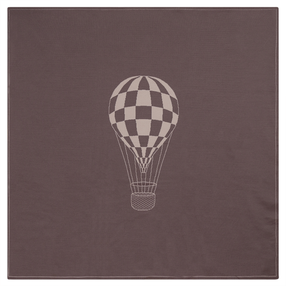 Knit Checkered Hot Air Balloon Blanket