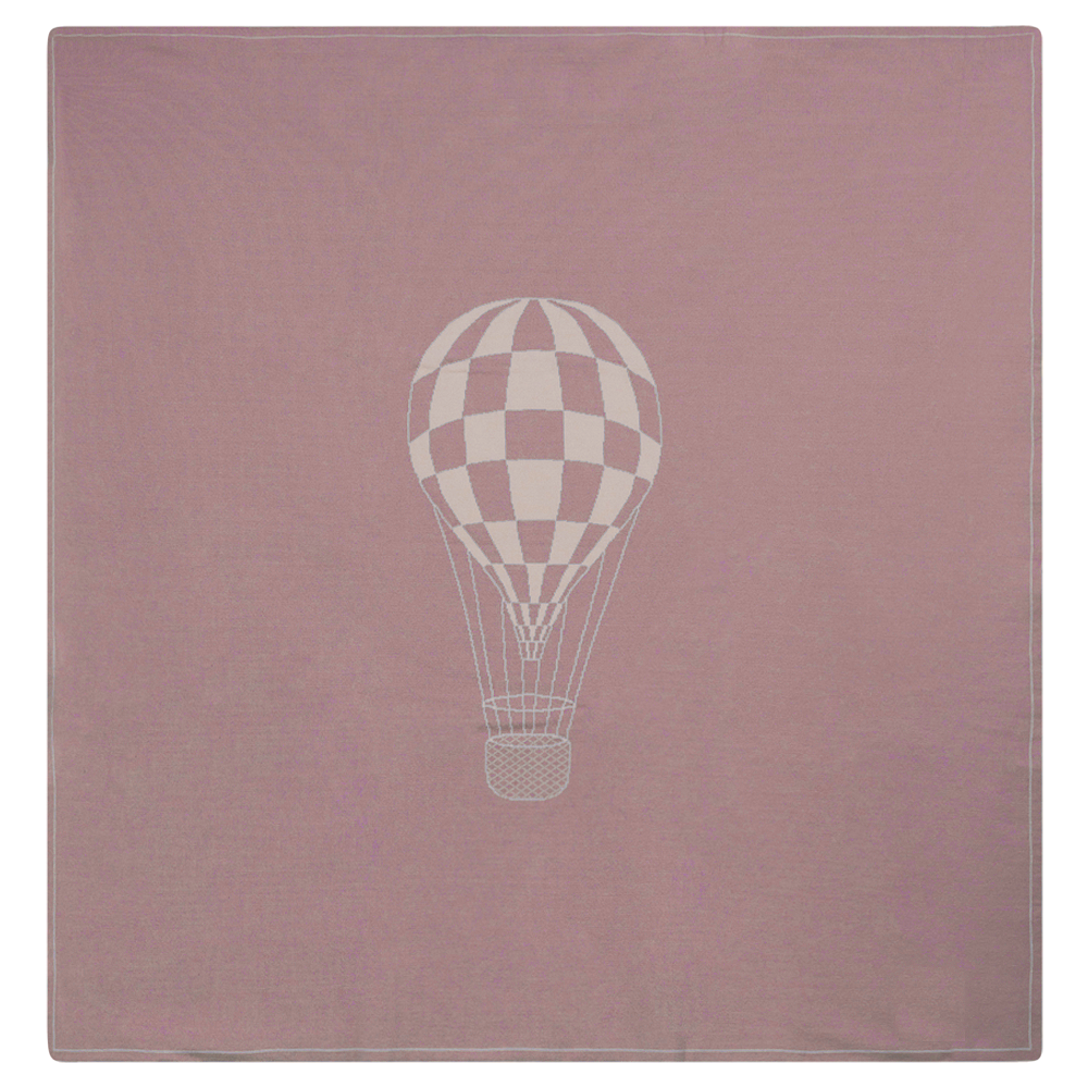 Knit Checkered Hot Air Balloon Blanket
