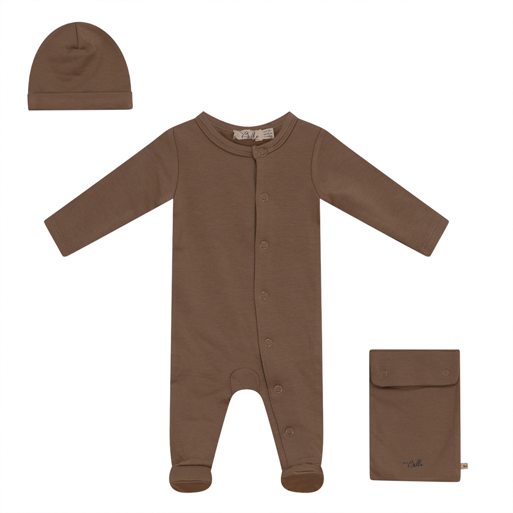 Onesie With Knitted Hat Maple