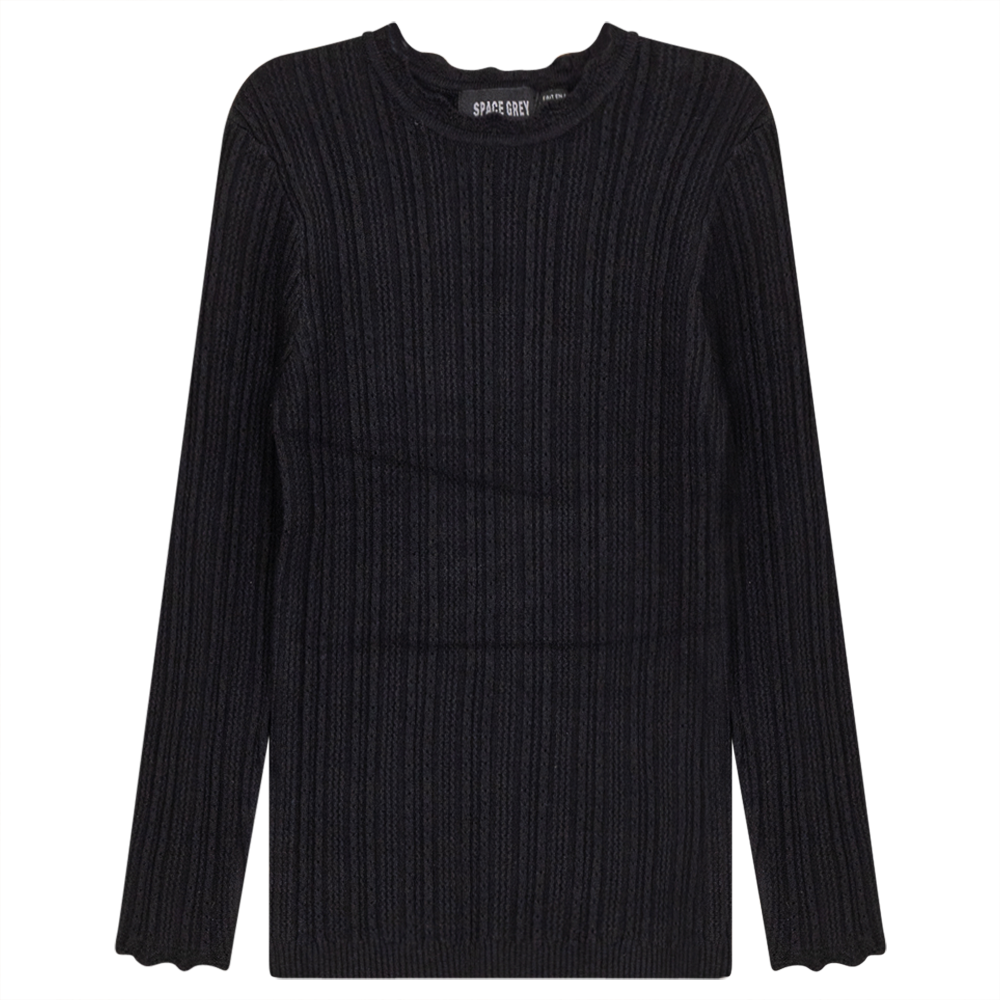 Fancy Knit Top Black