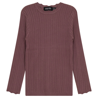 Fancy Knit Top Twilight Mauve