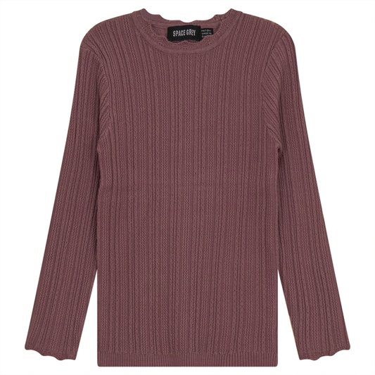 Fancy Knit Top Twilight Mauve