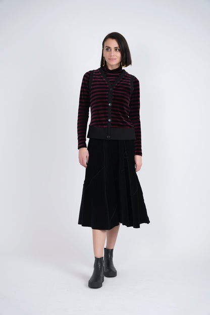 Stripped Velour Vest