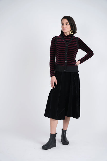 Stripped Velour Vest